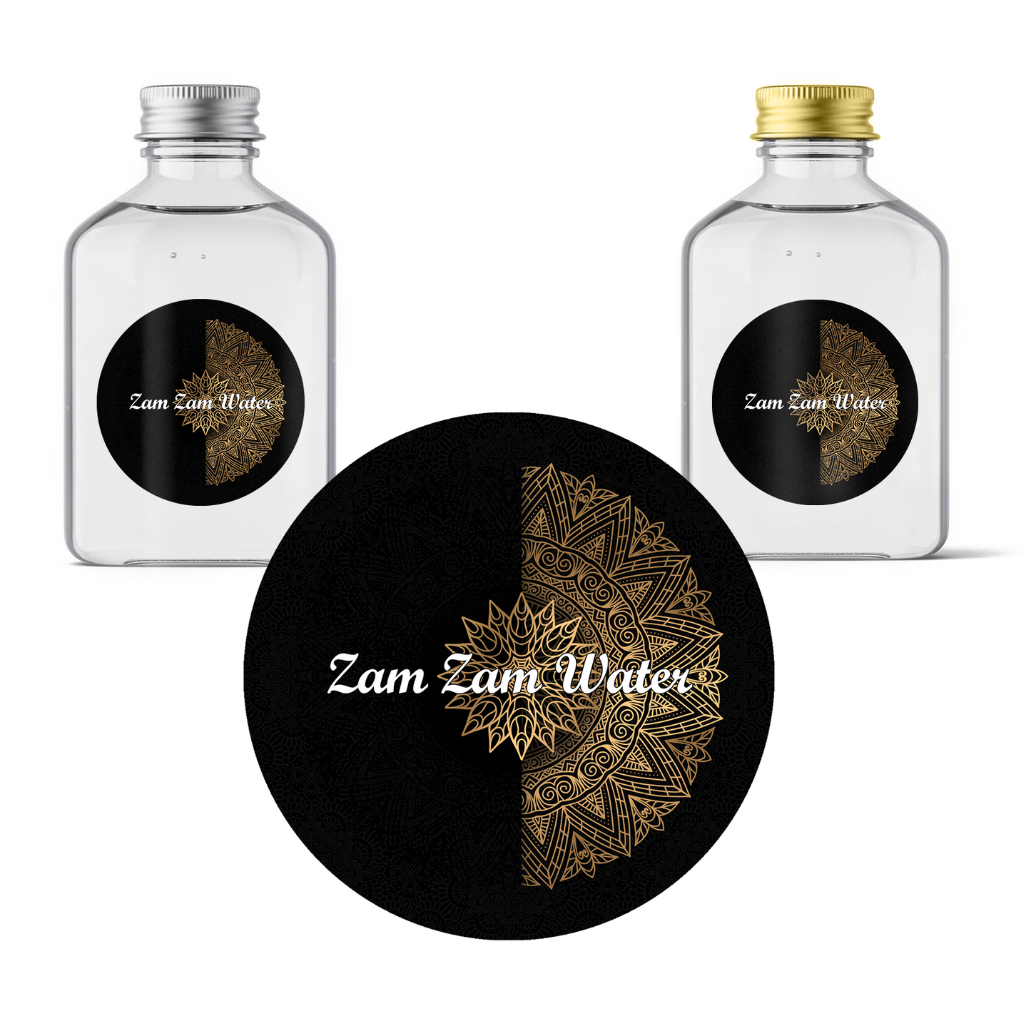 Zam Zam Water Personalised Round Stickers Wedding Party Gift Favour Label Seal