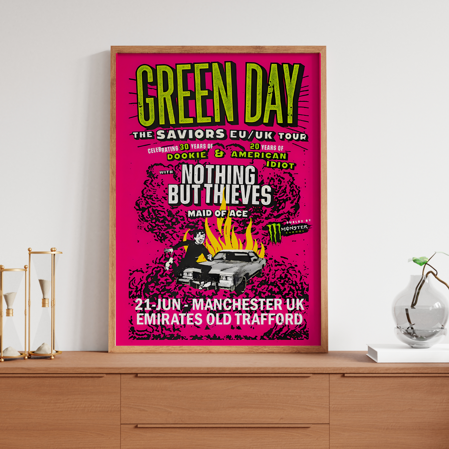 Green Day Concert 21st June Manchester, UK Poster For Green Day Fans A5 A4 A3