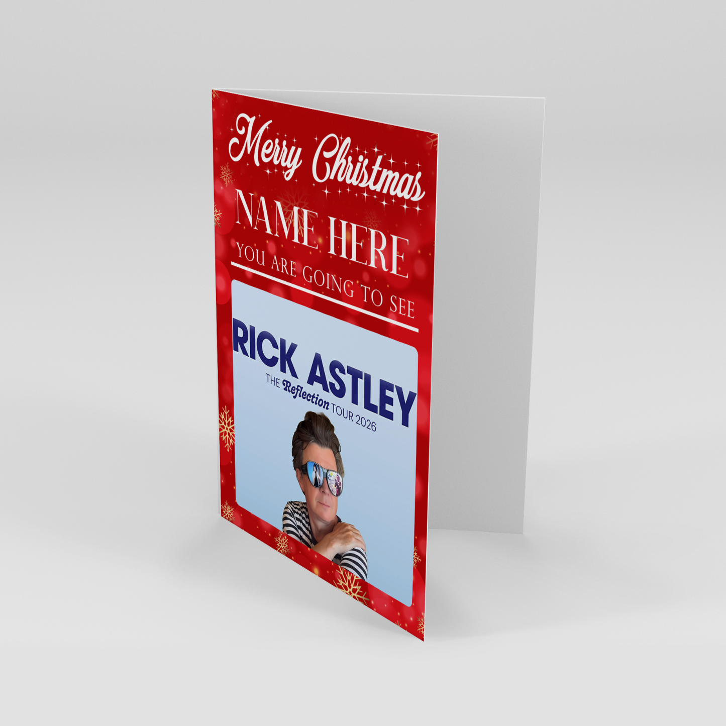 YOU'RE GOING TO SEE RICK ASTLEY ! PERSONALISED CHRISTMAS XMAS GIFT CARD