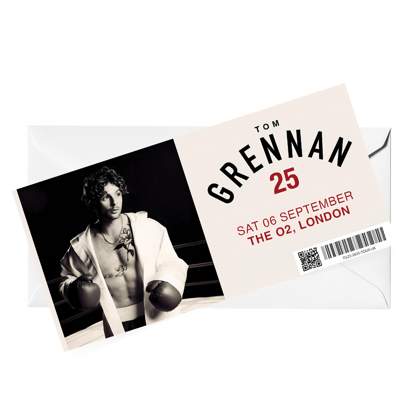 Tom Grennan Music Concert Tour Gift Ticke Keepsake Ticke 2025 GRENNAN '25