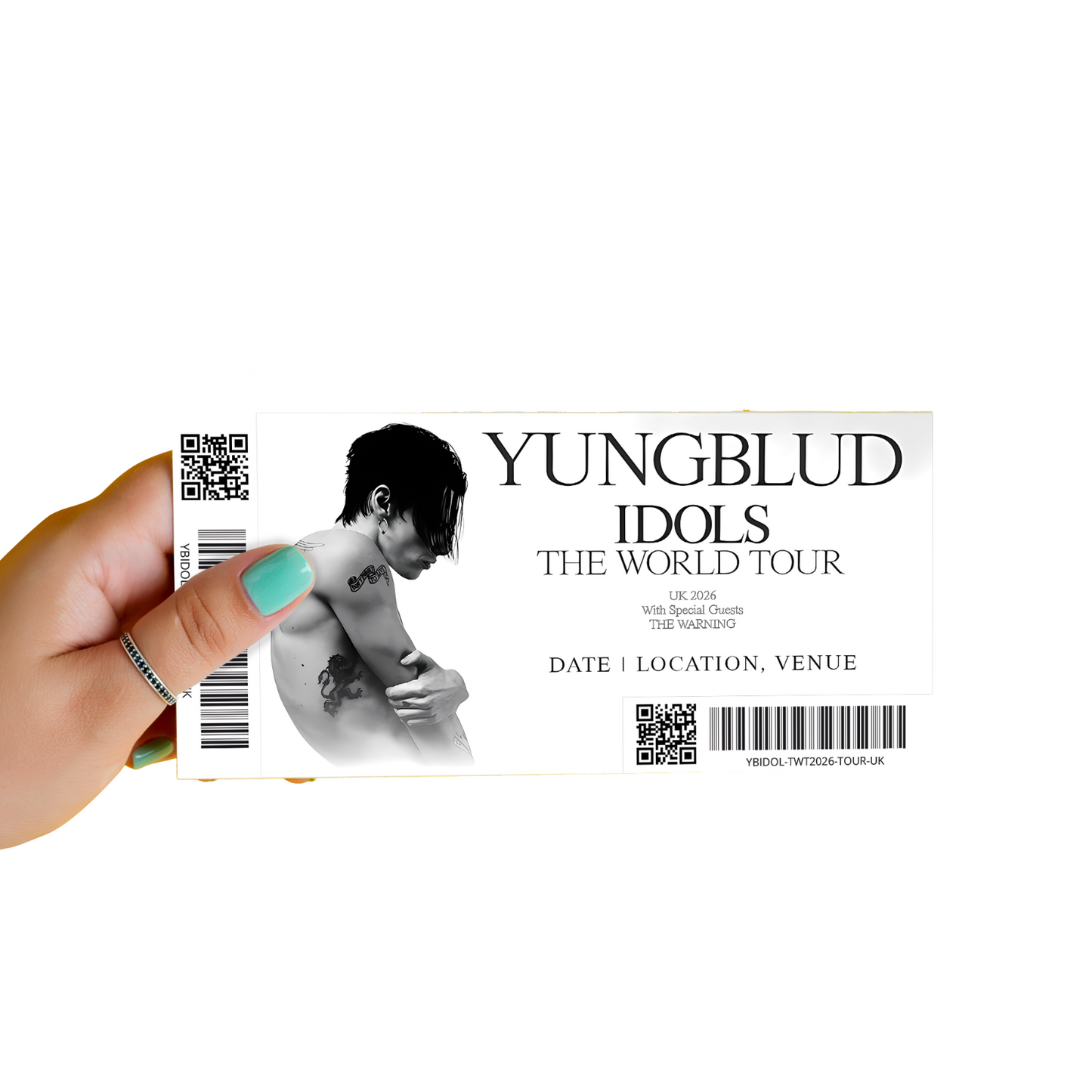 Yungblud Idols Tour Ticket UK 2026 For Yungblud Fans Gift Ticket Idols Tour