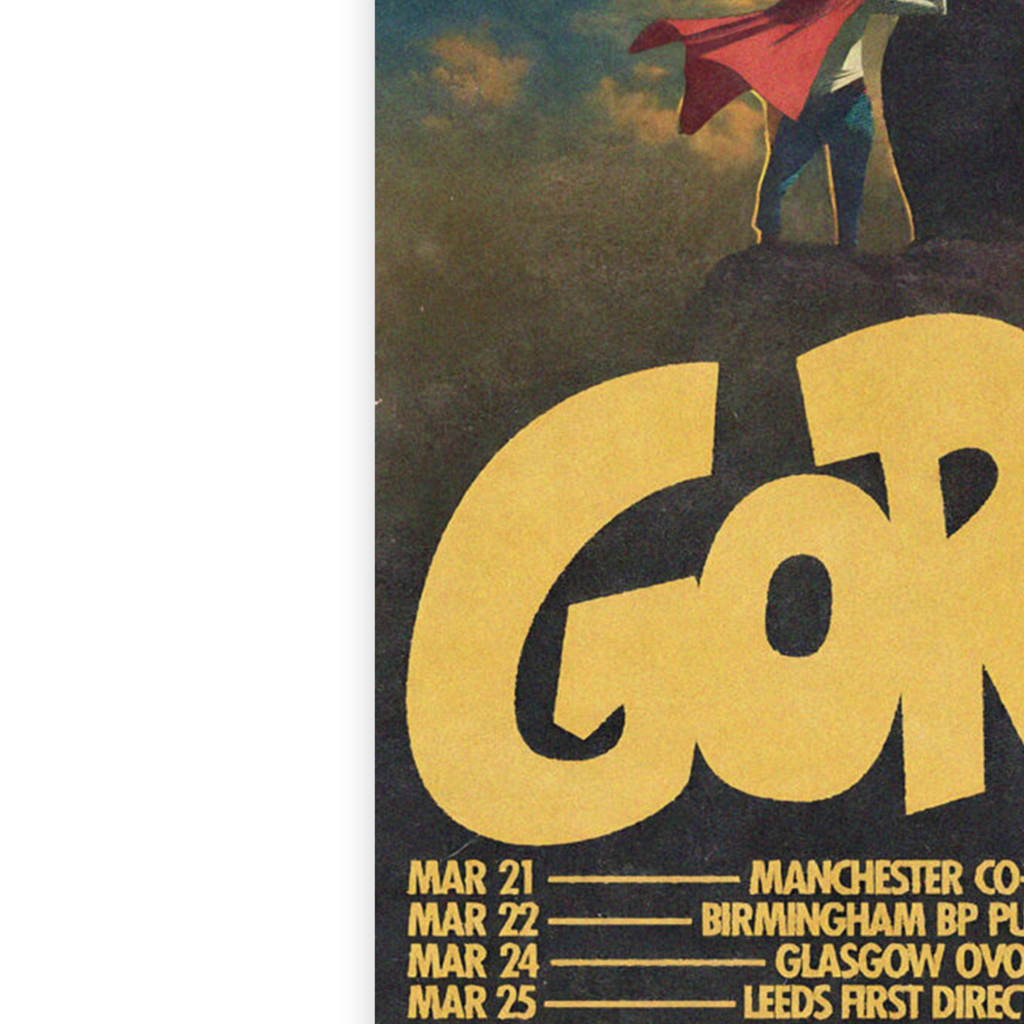 Gorillaz Tour Poster The Mountain Tour Poster London 2026 All Dates Print A5-A3