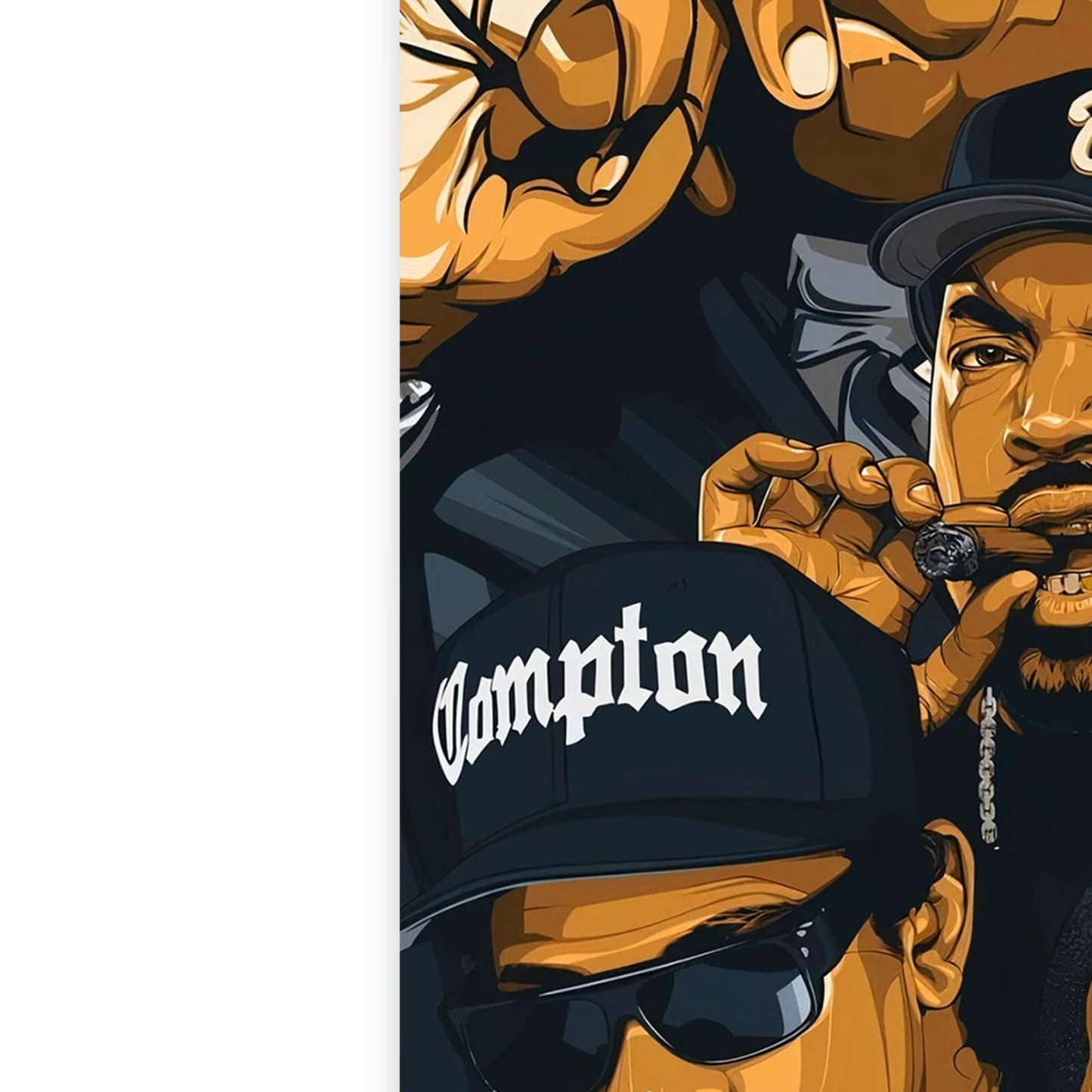 Rap Legends Music Collage Wall Art Poster Gift Print Tupac, Eminem, Biggie Print