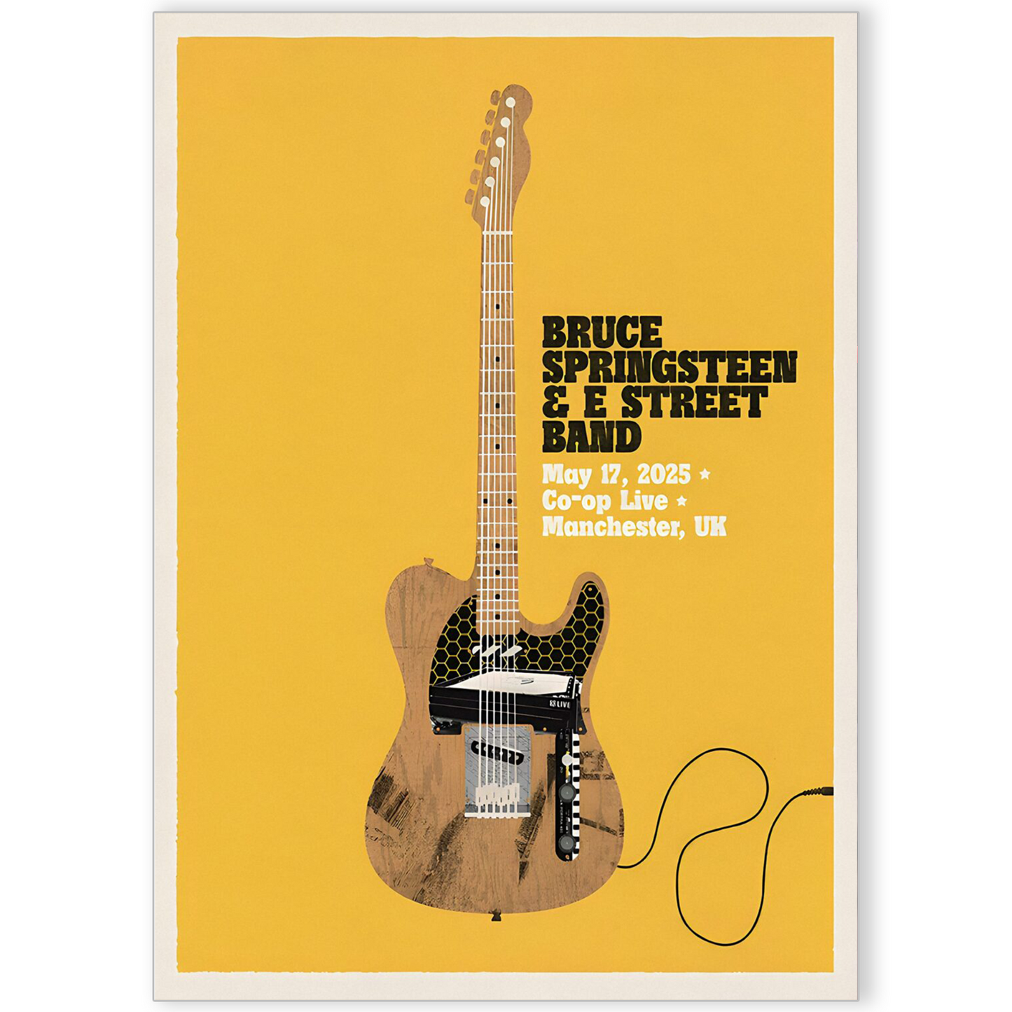 Bruce Springsteen E Street Band 17 May 2025 Concert Poster Co-Op Live A5-A3