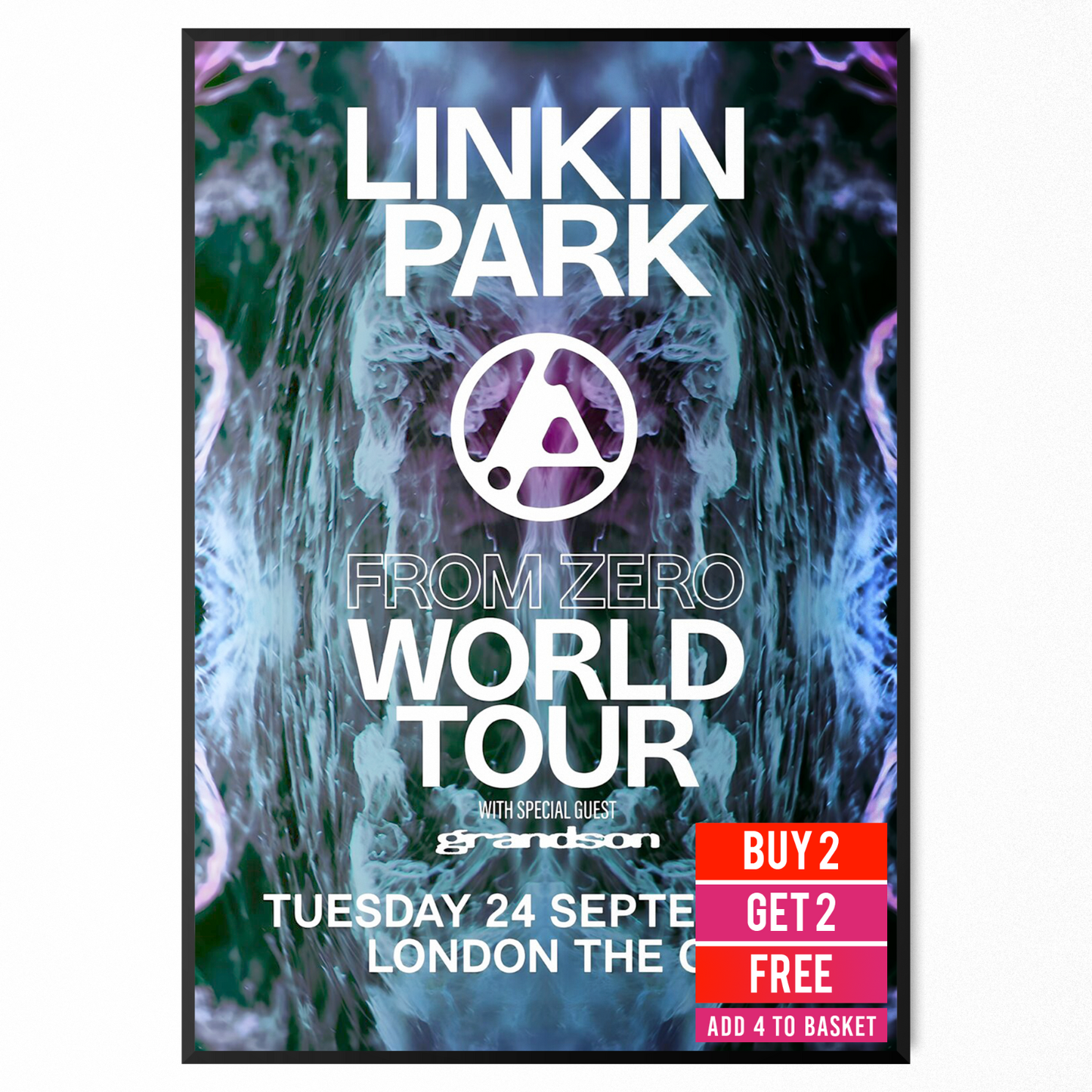 Linkin Park Concert Poster Zero World Tour UK TOUR Poster For Linkin Park Fans
