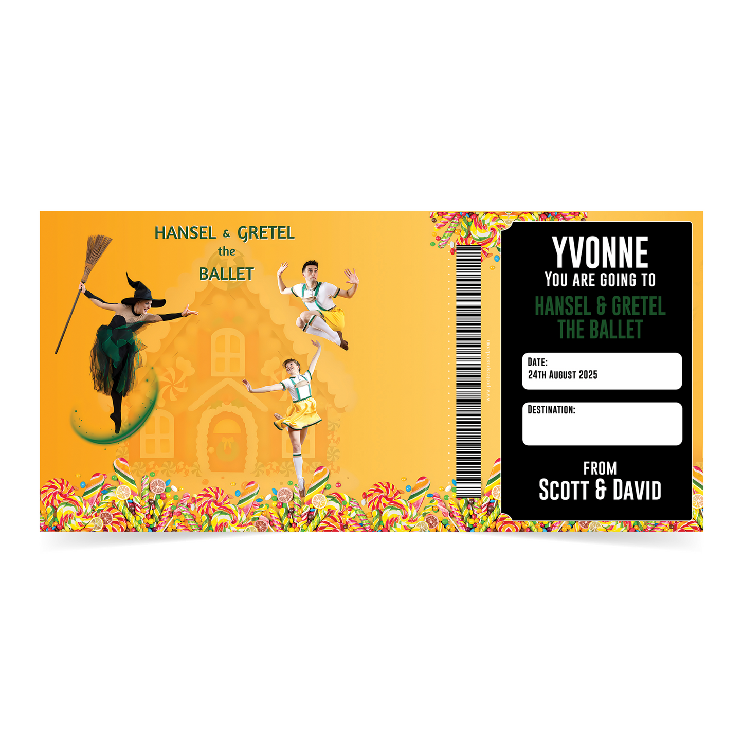 Hansel And Gretel The Ballet Theatre Ticket Personalised Musical Gift Surprise