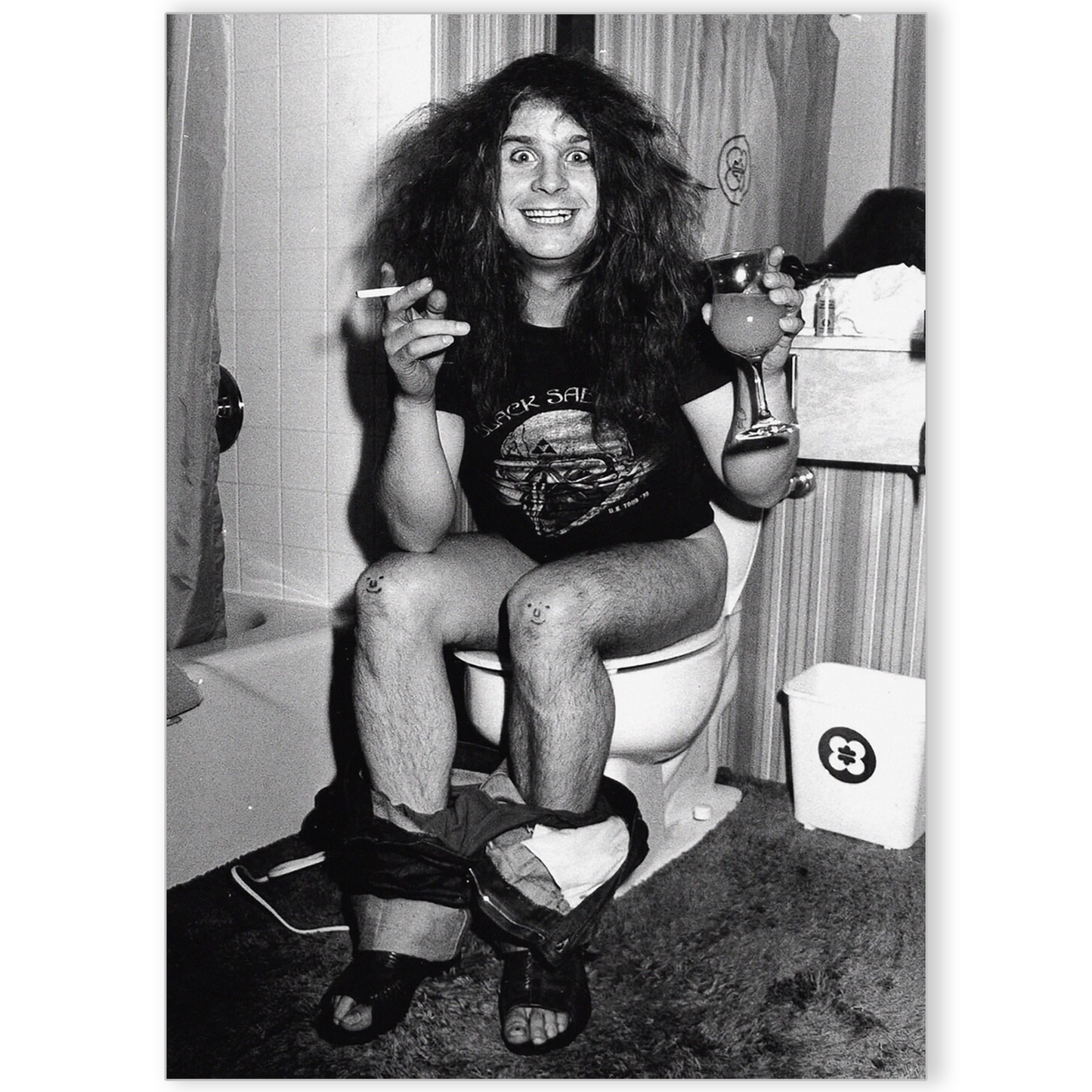 Ozzy Osbourne Poster Print Bathroom Decor Funny Print Rock Legend A5-A3 Print