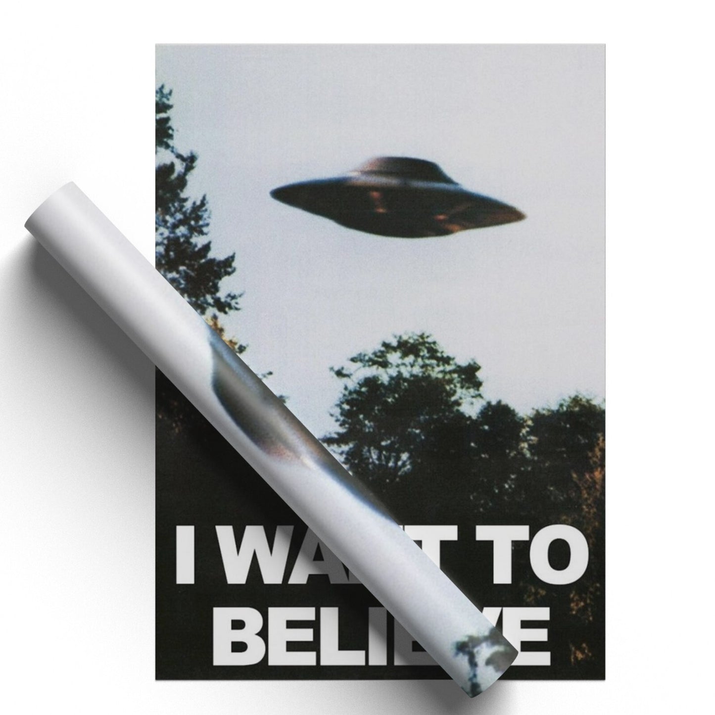 I Want To Believe UFO A4 A3 Art Print X Files Television TV Series Poster