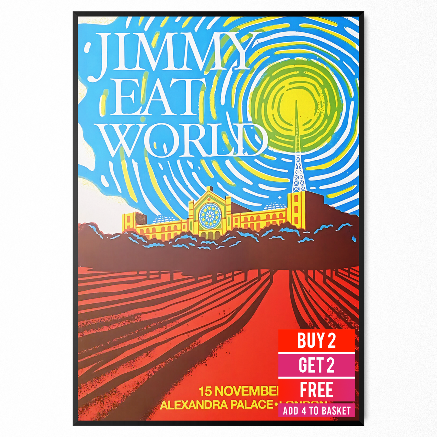 Jimmy Eat World UK Tour Poster November 15 2024 London UK Music Poster A5-A3