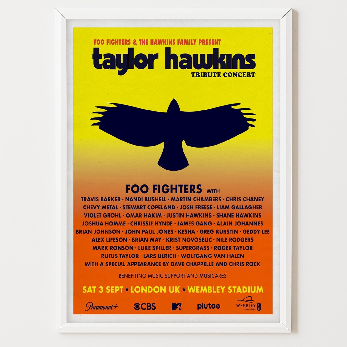 Taylor Hawkins Tribute Wembley Concert Event Promo Advert Poster Print