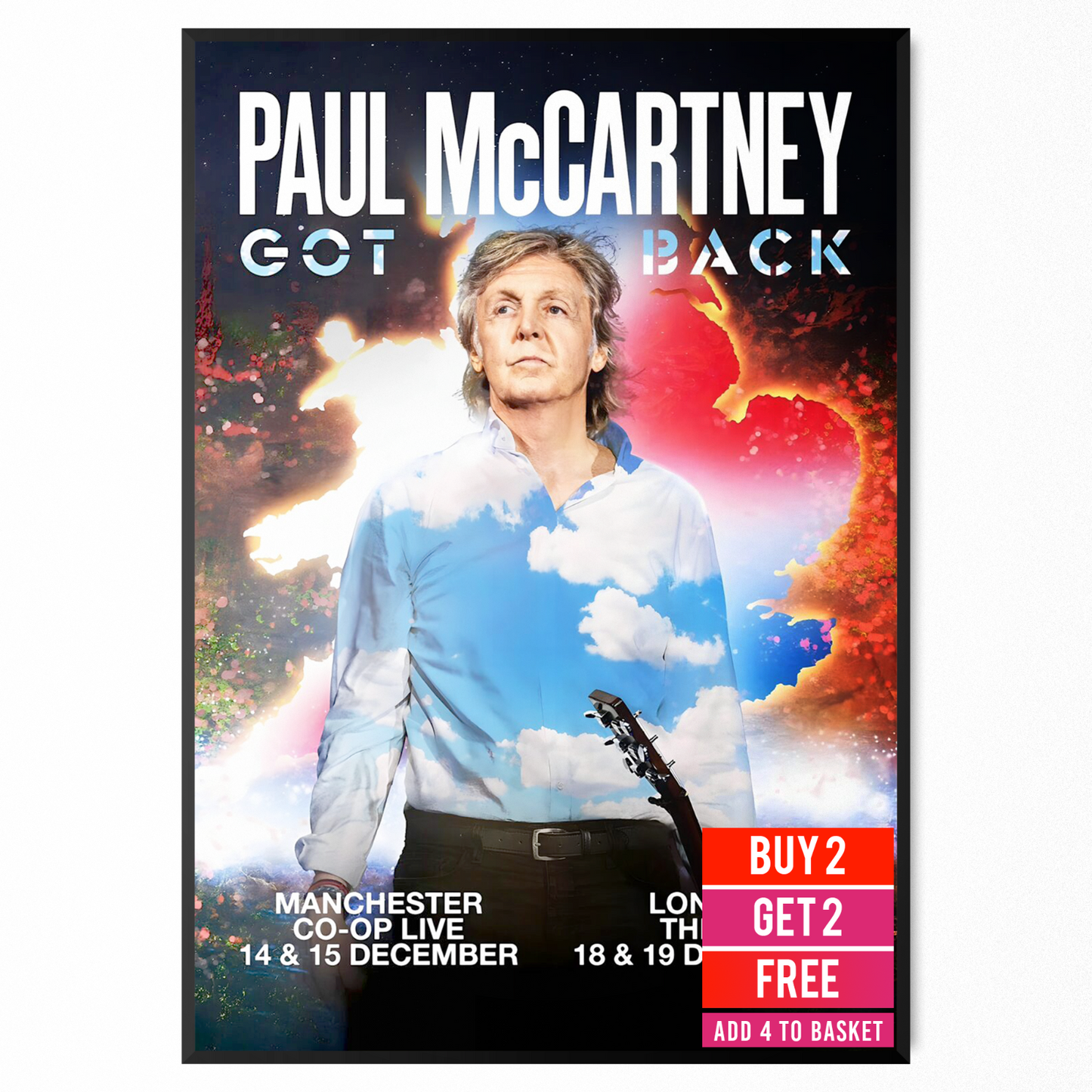 Paul McCartney Concert Poster Got Back Concert 2024 For Paul McCartney Fans