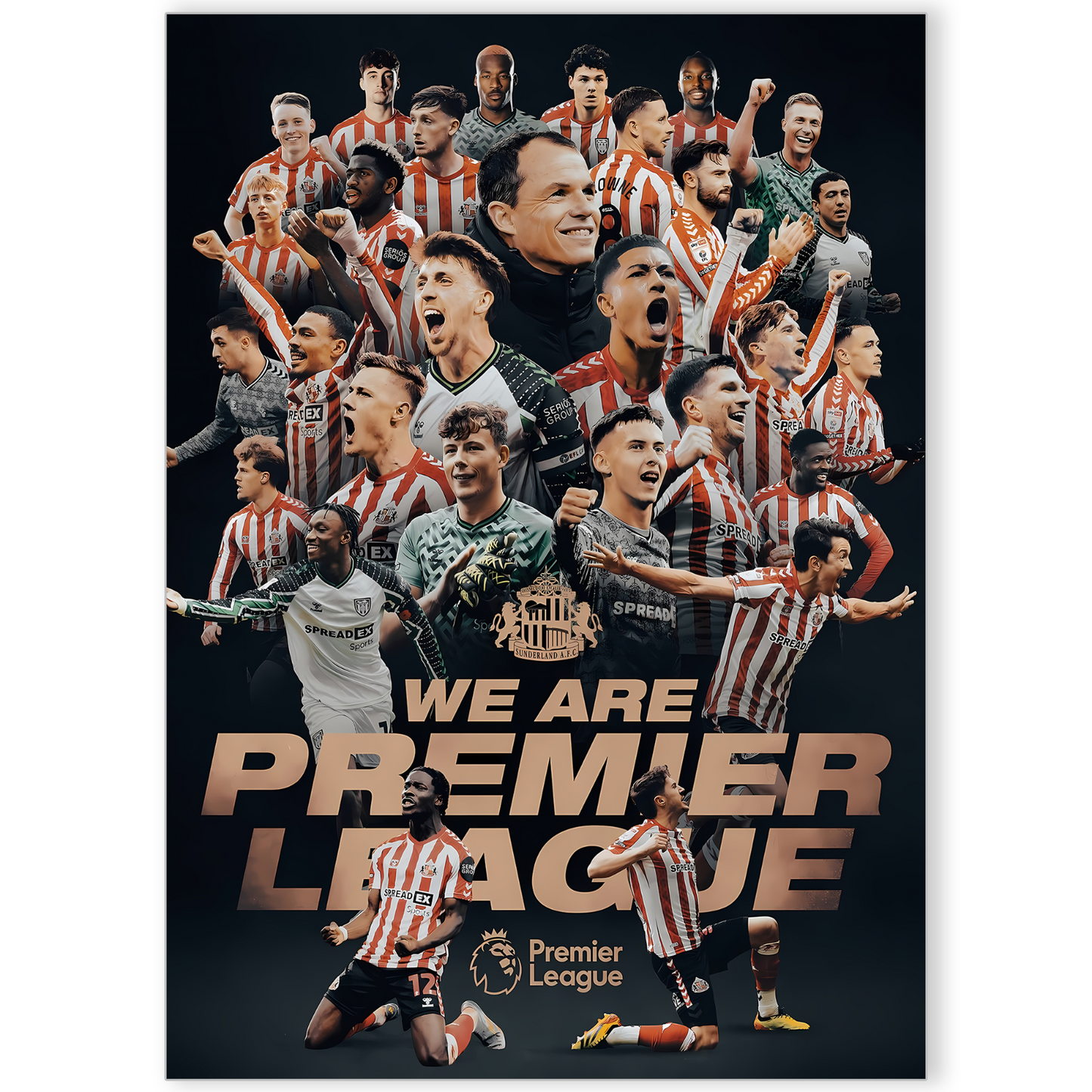Sunderland Play Off Winners Poster 2025 Promotion EFL Poster Print A5-A3