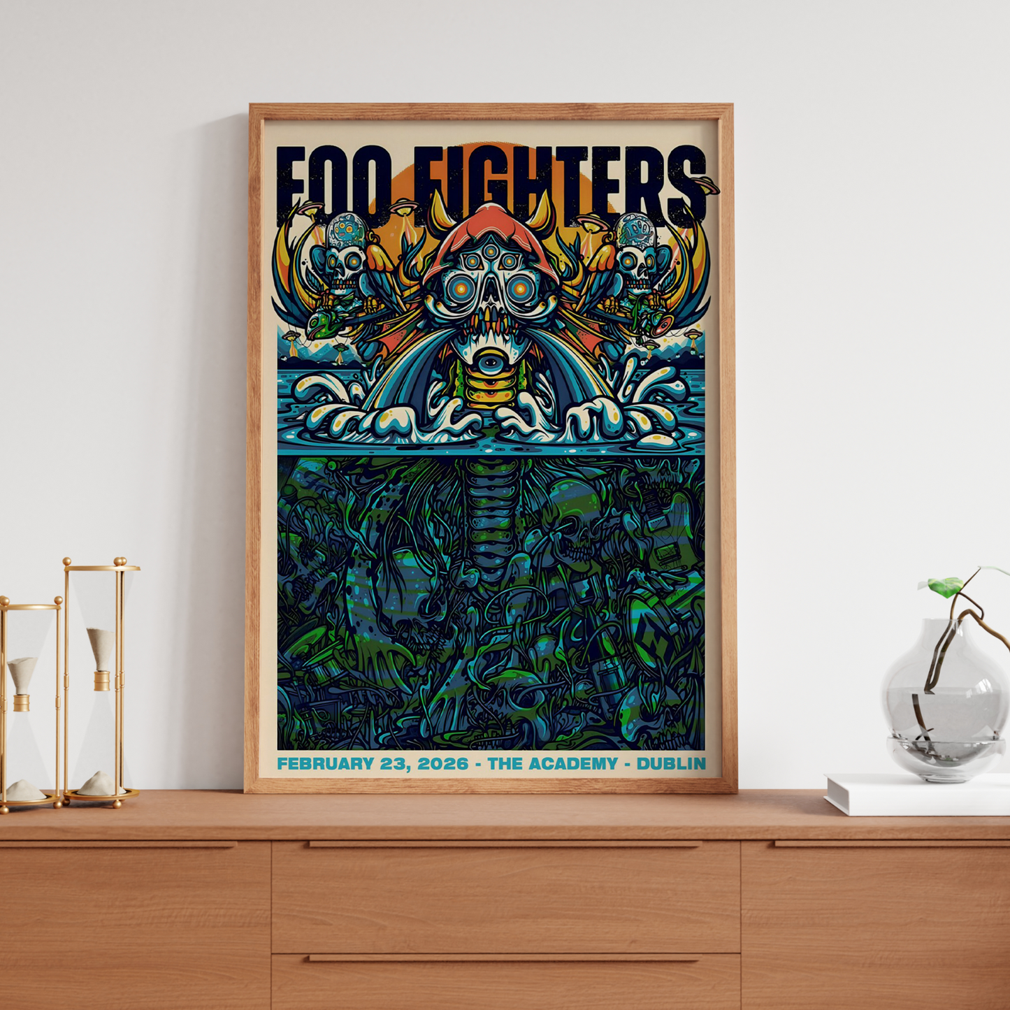 Foo Fighters Concert Poster 23th Feb Dublin Print Poster For Foo Fighters Fan
