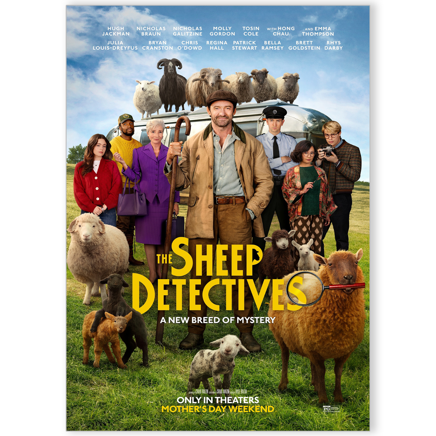The Sheep Detectives 2026 Movie Poster Print Teaser Poster Hugh Jackman A5-A3