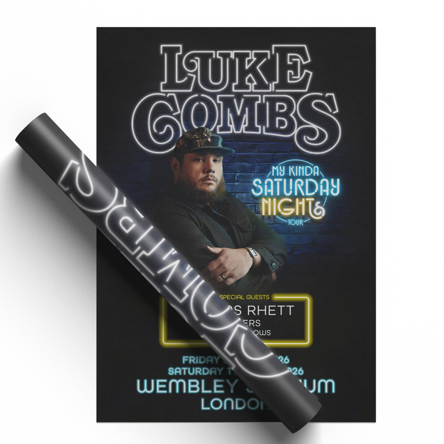 Luke Combs Concert Poster 31 July - 1 August London My Kinda Saturday Night