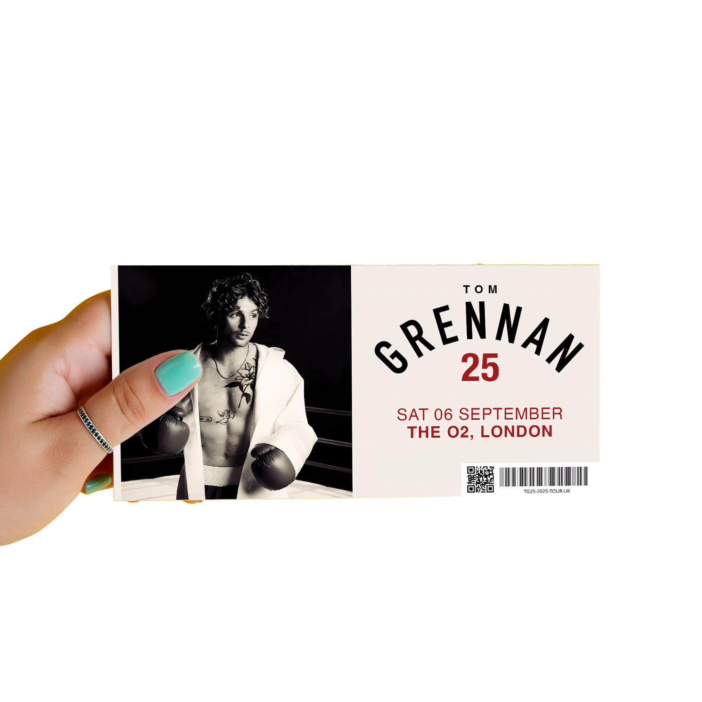 Tom Grennan Music Concert Tour Gift Ticke Keepsake Ticke 2025 GRENNAN '25