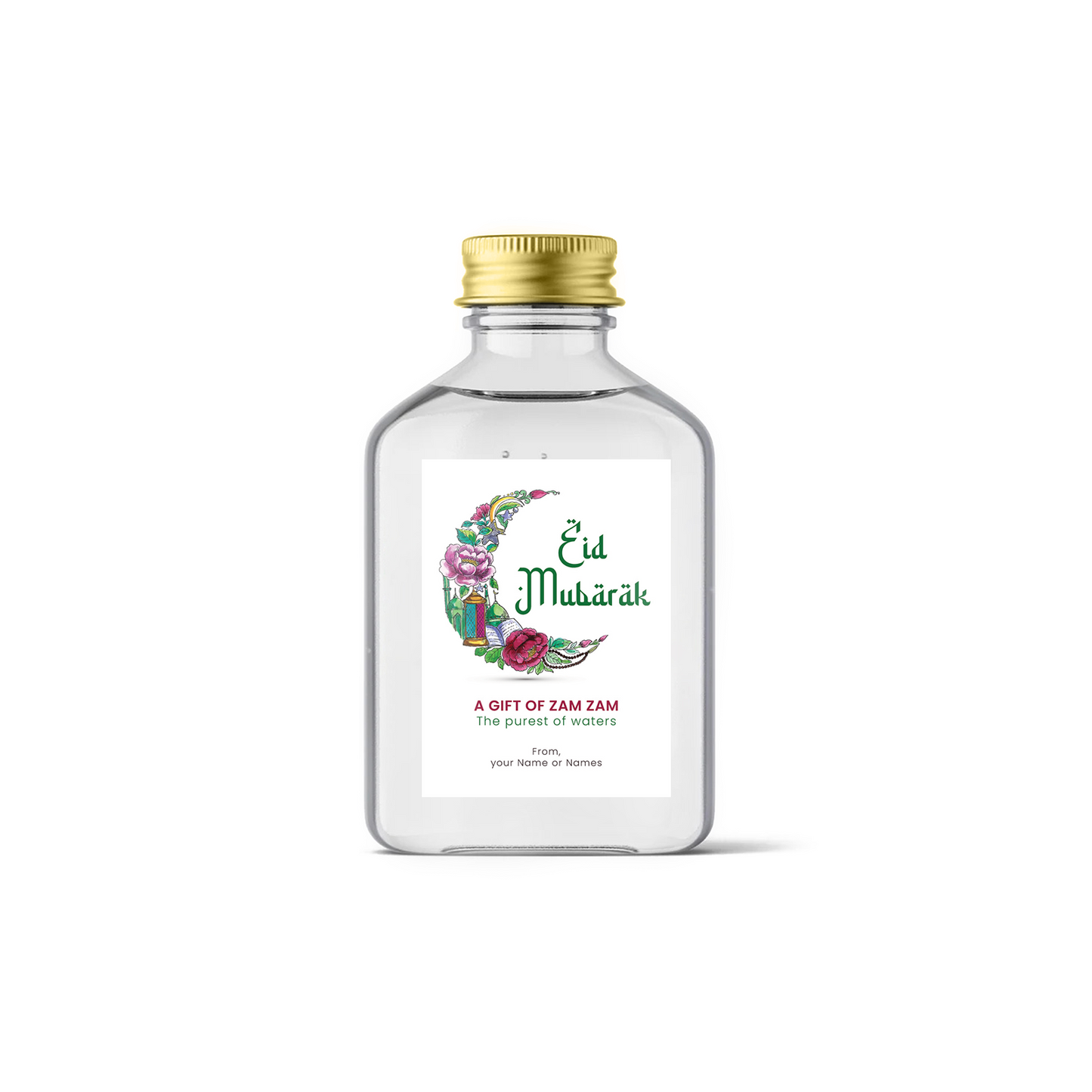 Eid Mubarak Stickers Personalised Zam Zam Water Bottle Party Favour Labels