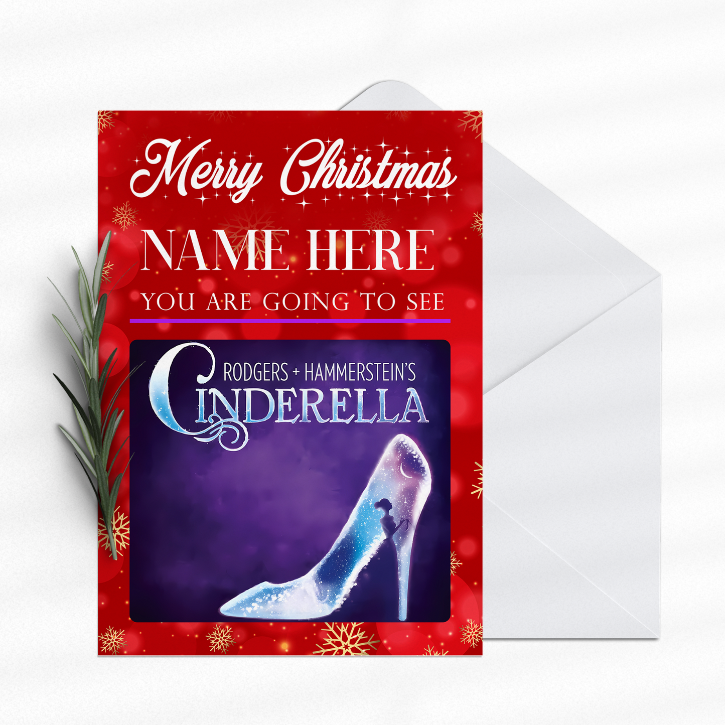 You're Going To See Cinderella 2025 Christmas Personalised Xmas Gift Card