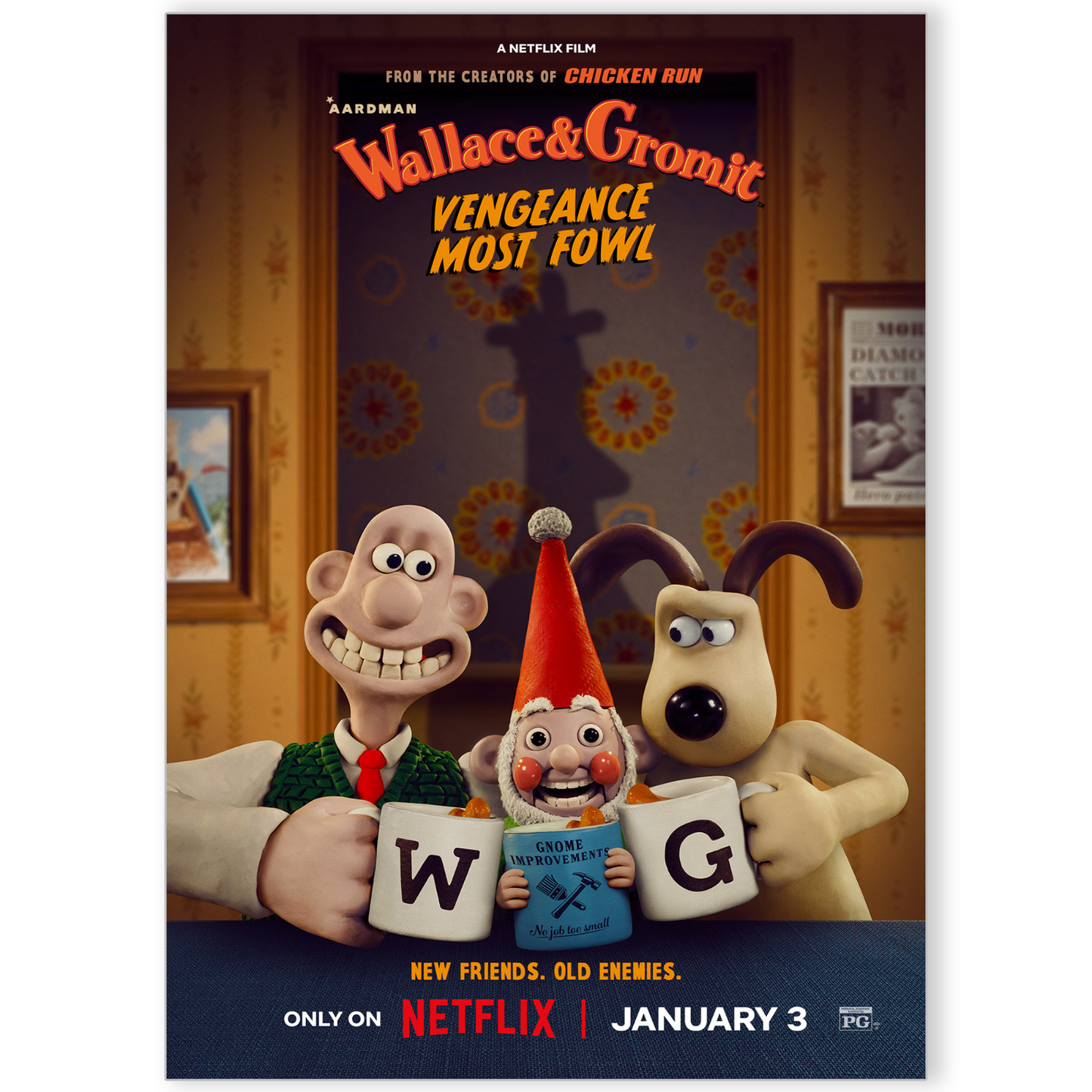 Wallace & Gromit Vengeance Most Fowl 2024 Movie Poster Teaser Poster A5 A4 A3
