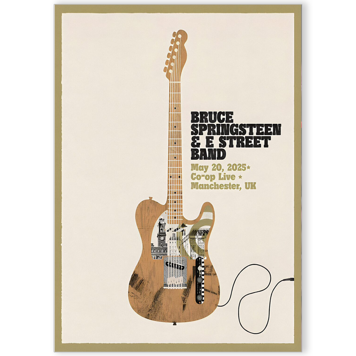 Bruce Springsteen E Street Band 20 May 2025 Concert Poster Co-Op Live A5-A3