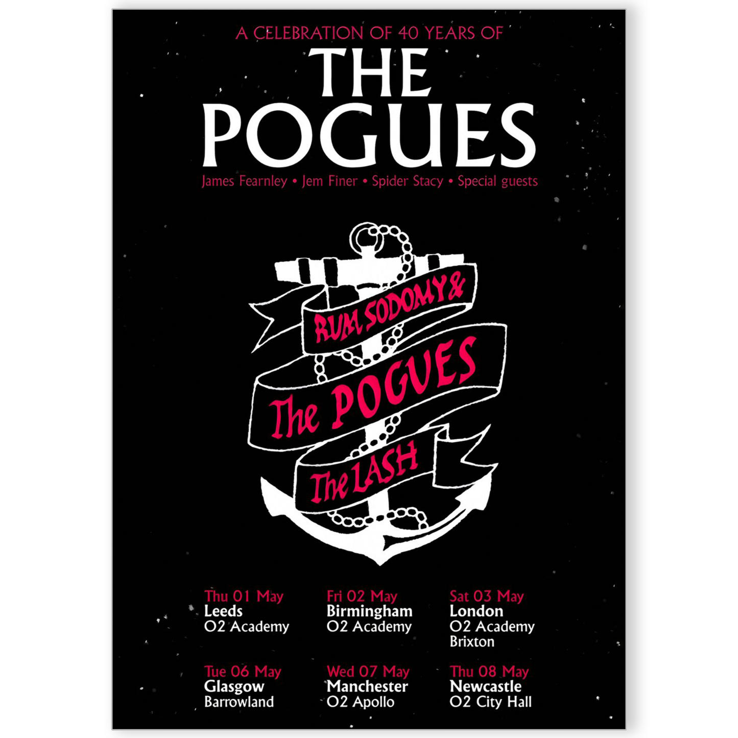 The Pogues Concert Poster UK Tour 2025 For The Pogues Fans A5 A4 A3 Poster Print