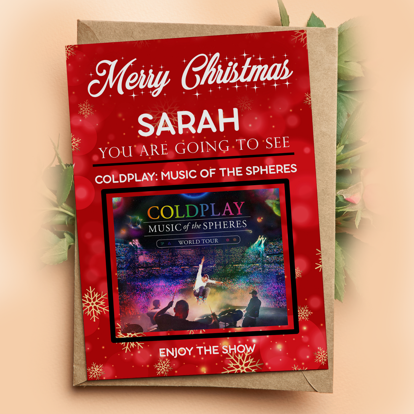 YOU'RE GOING TO SEE COLDPLAY LIVE Christmas Personalised Gift Card For Fans