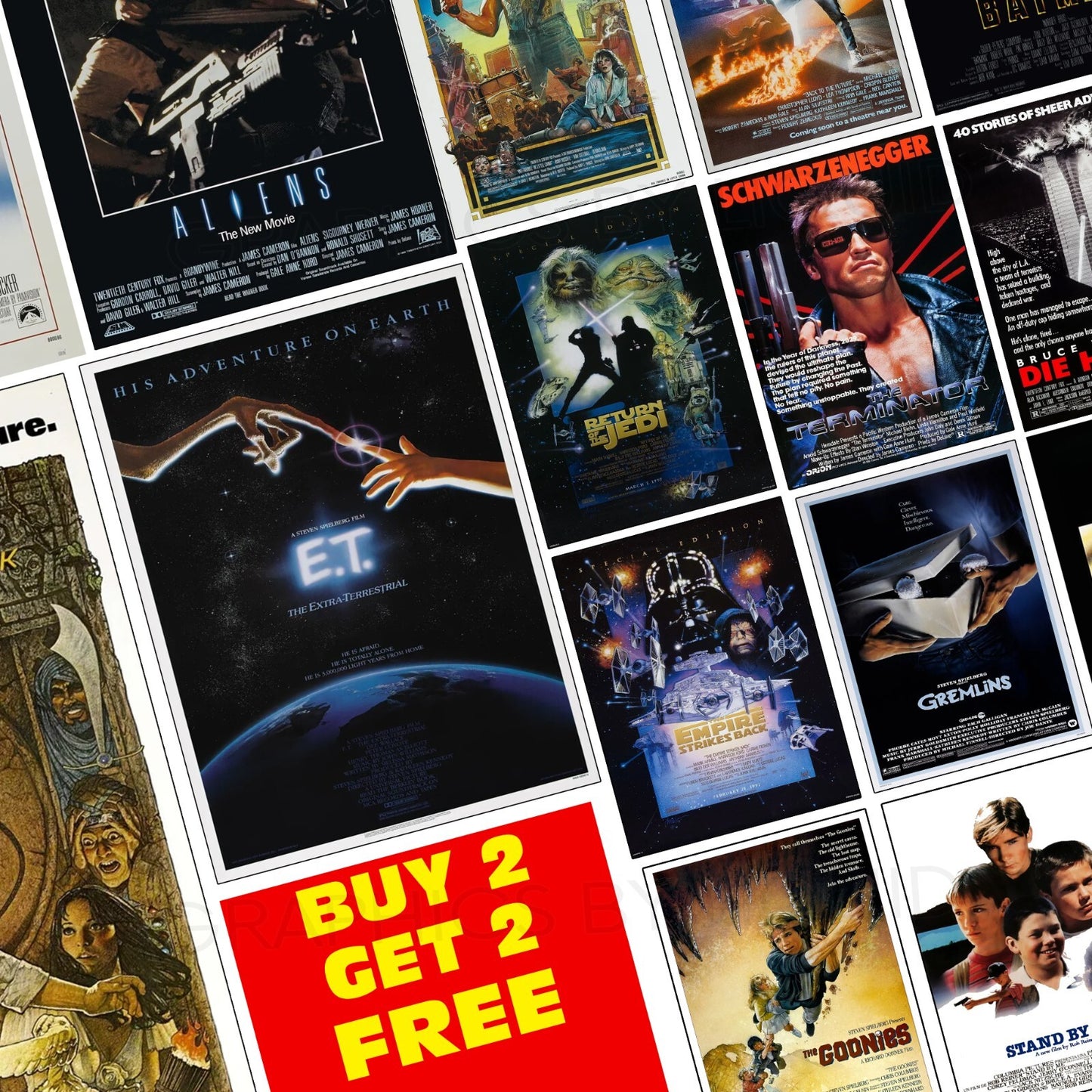 Classic Movie Posters Film Prints 80s Nostalgic Film Posters A5-A3 Home Décor