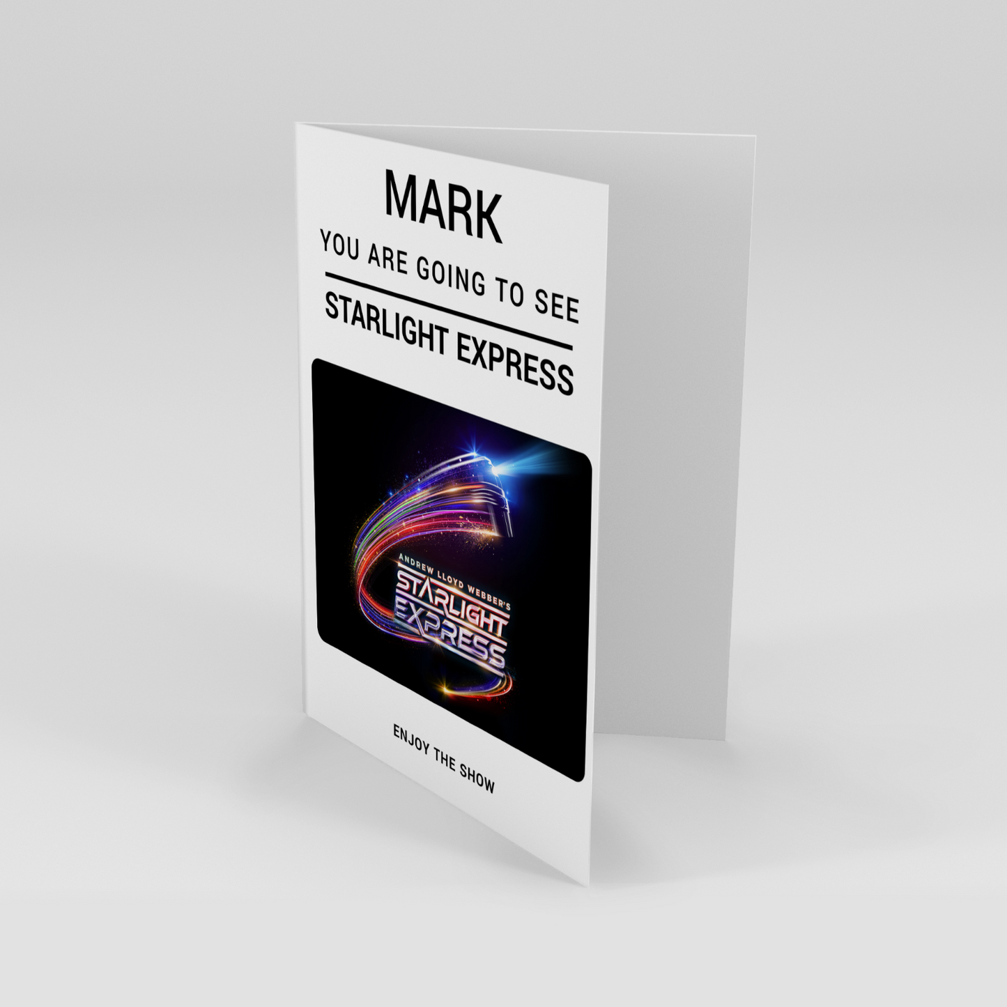 YOU'RE GOING TO SEE STARLIGHT EXPRESS! Card Personalised Gift Card