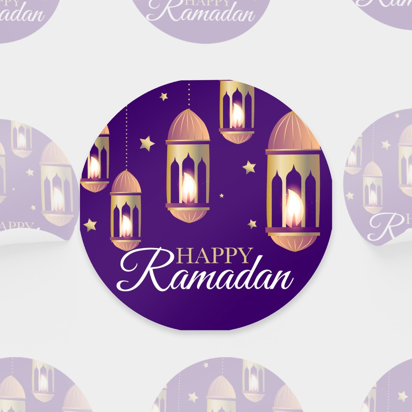 Ramadan Mubarak Sticker Round Stickers Party Gift Favour Label Seal Sticker
