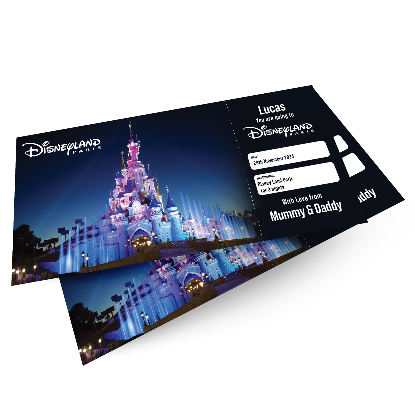 Disneyland Ticket Personalised Birthday Gift Reveal Disney Paris Ticket Holiday