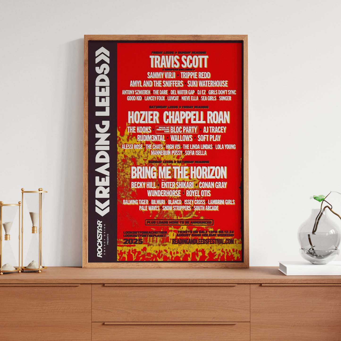 Reading Leeds Festival Poster 2025 Line Up Musical Festival Print A5-A3 For Fans