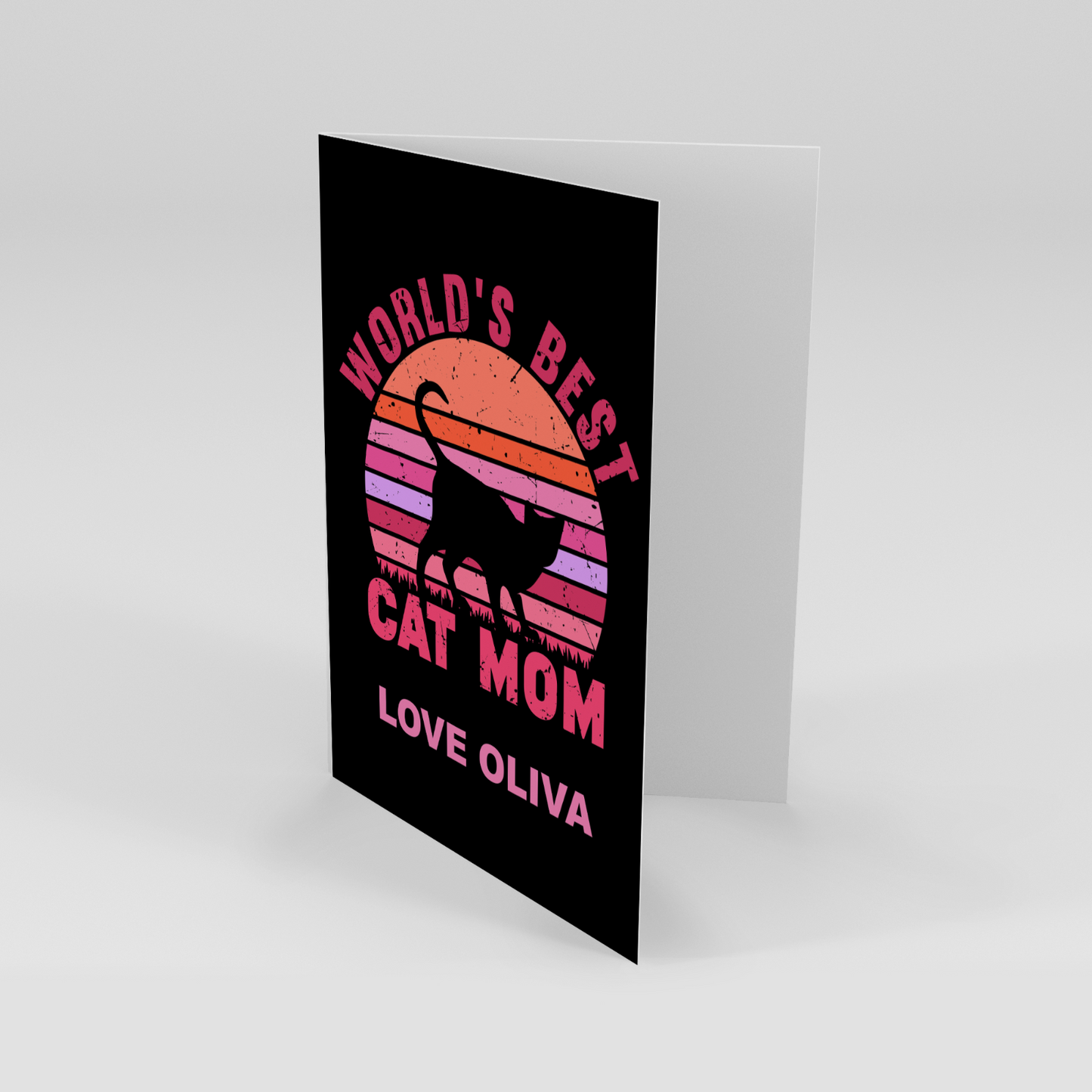Mothers Day Card Personalised Gift For Cat Mum Best Cat Mummy Mother's Card
