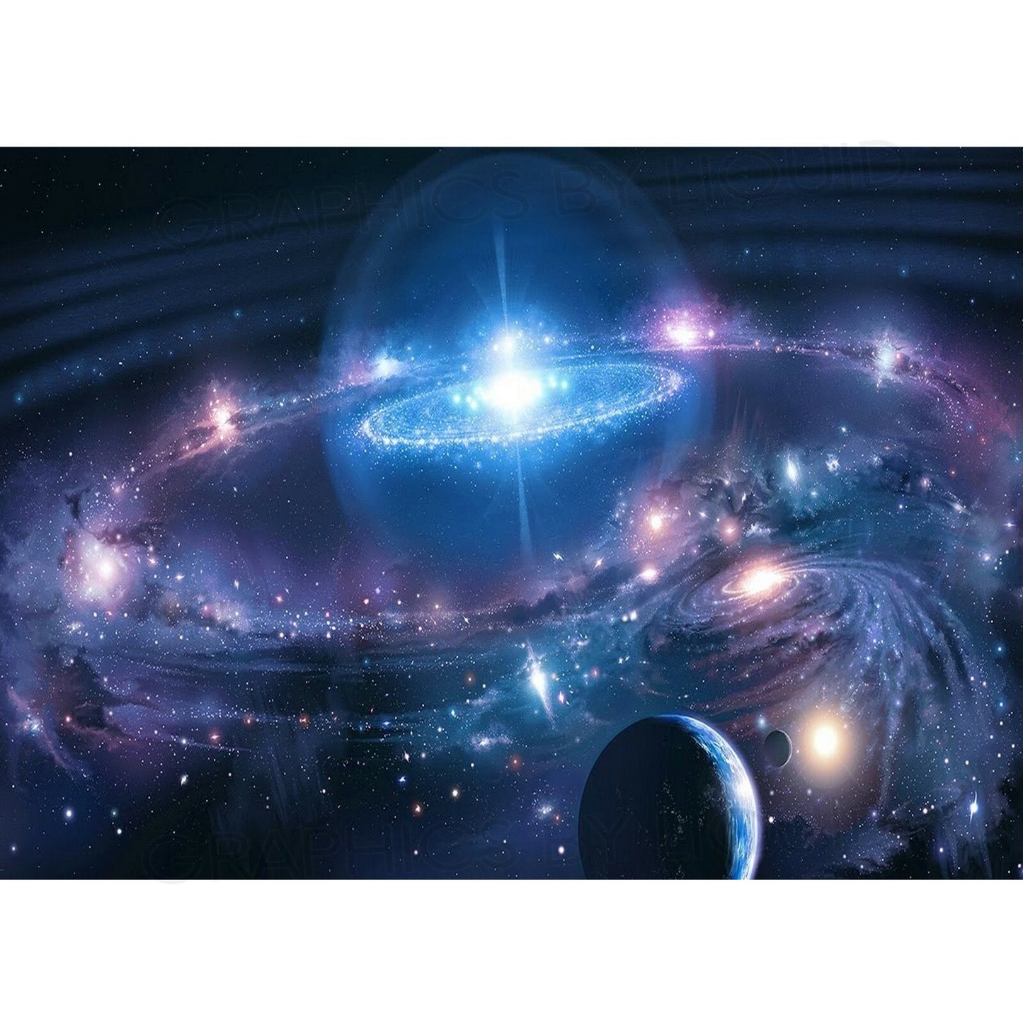 Andromeda Galaxy Universe Stars Outer Space Poster Print
