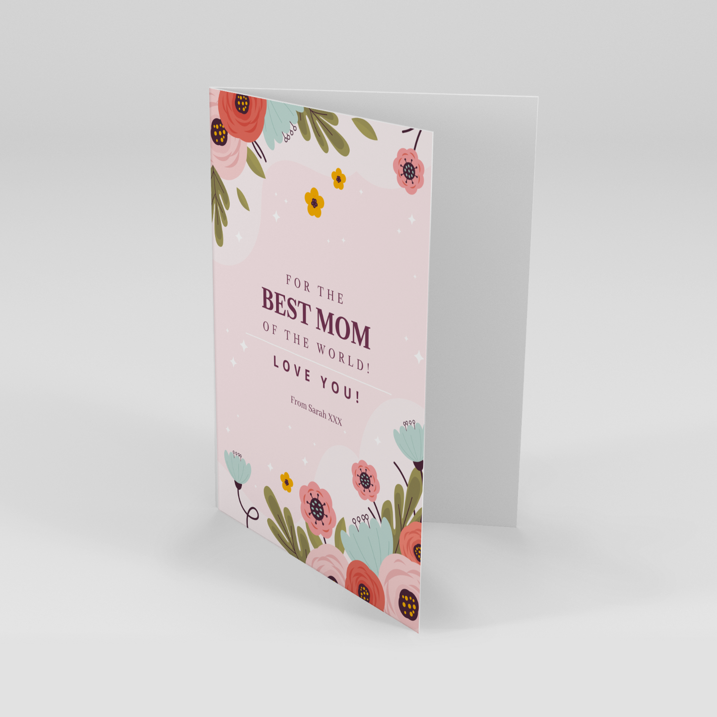 Mother's Day Card Personalised Gift Card From Daughter Greeting Card Best Mom