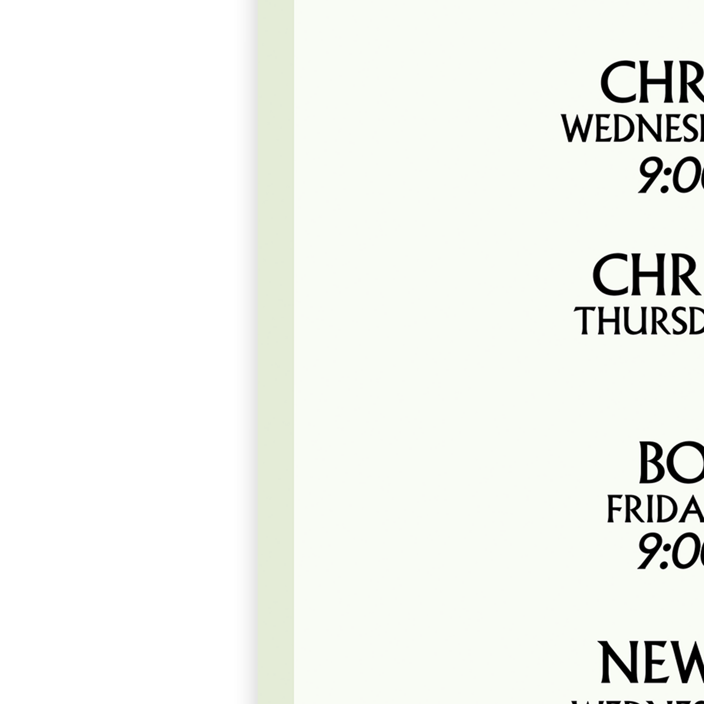 Christmas Opening Hours Poster Xmas 2025 Personalised Opening Times A5 A4 A3