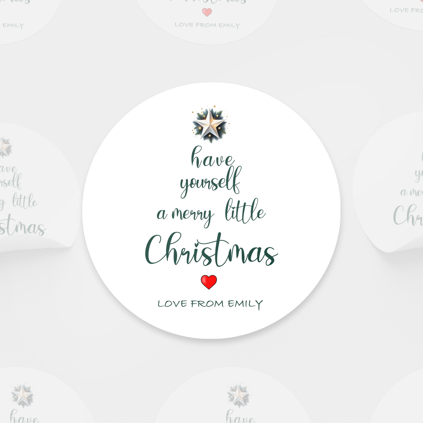 Christmas Stickers Xmas Labels Merry Christmas Happy Holidays Gift Sticker