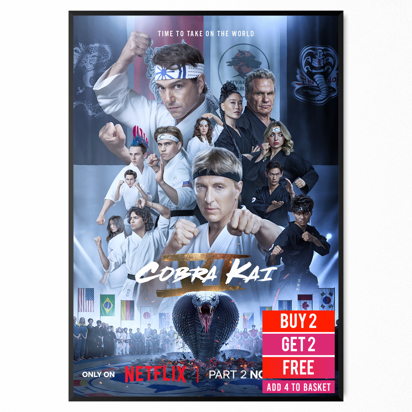 Cobra Kai Season 6 Poster For Karate Kid Fans Cobra Kai TV Series Print A5-A1