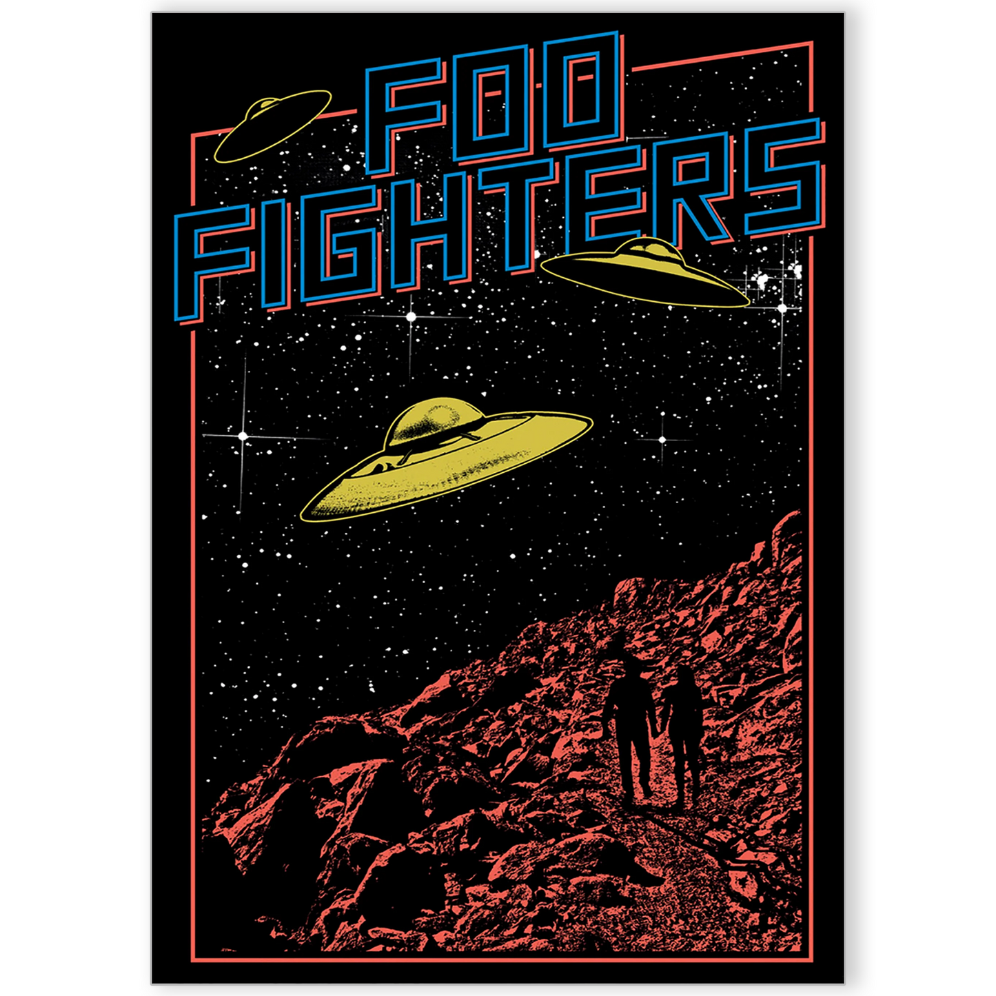 FOO FIGHTERS UFO POSTER MUSIC FOR FOO FIGHTERS FAN ROCK BAND POSTER PRINT A5-A3