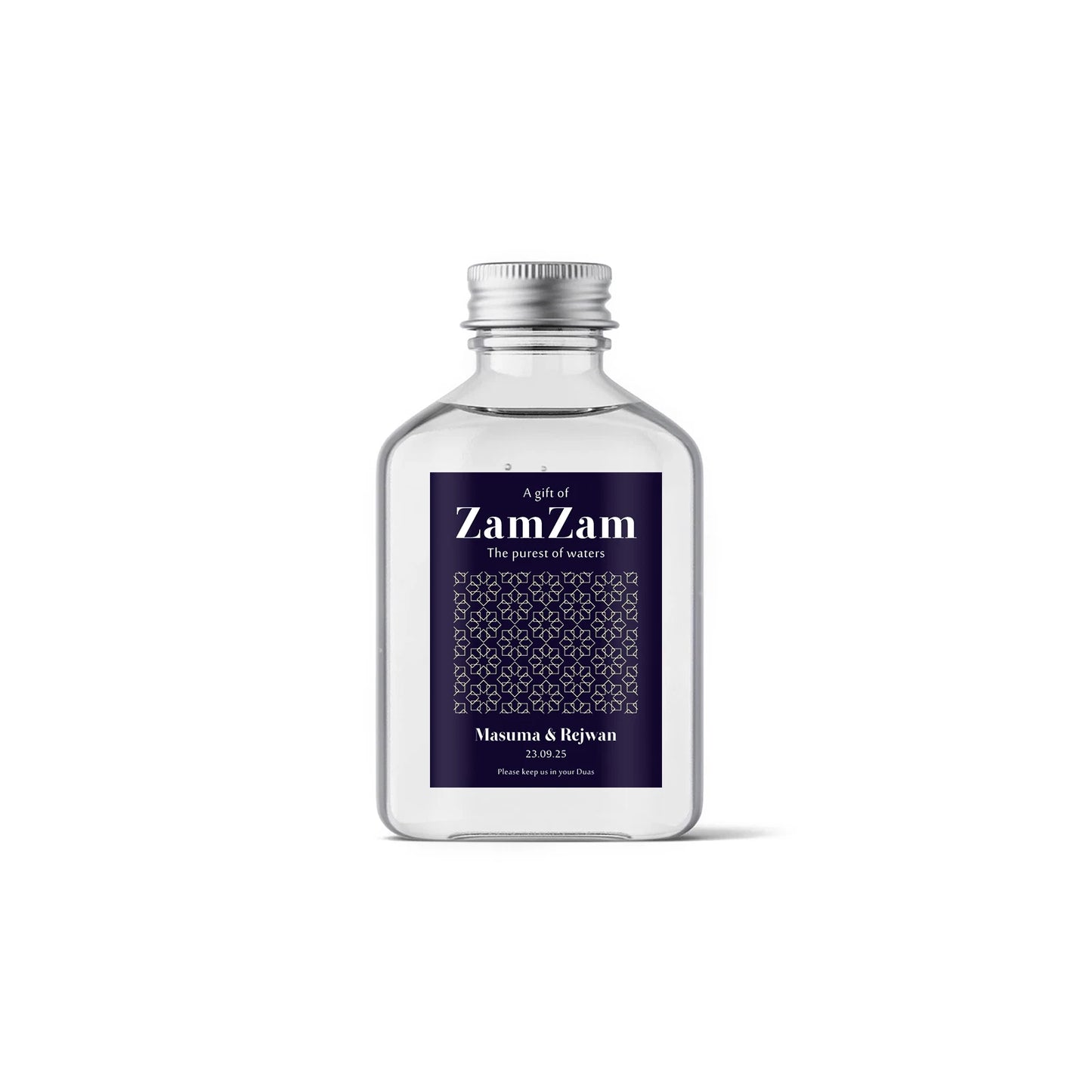 Zam Zam Water Bottles PERSONALISED Sticker Wedding LABELS ONLY Gift Favour