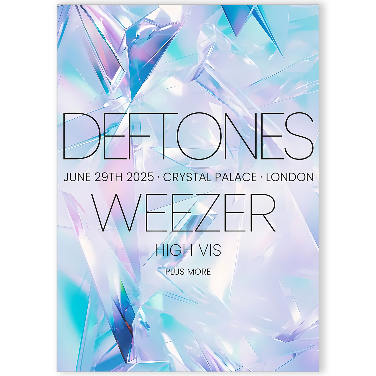 Deftones Poster Tour UK Tour 29 June 2025 Poster Deftones Fans Music Metal Band