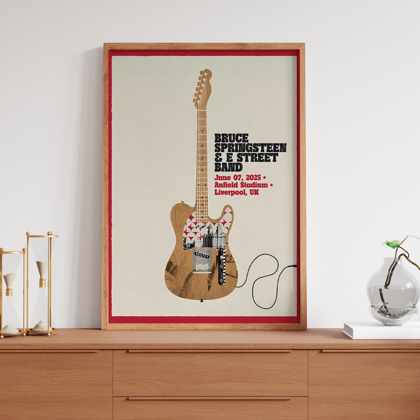 Bruce Springsteen Concert Poster Liverpool Anfield 7 Jun For The Boss A5-A3