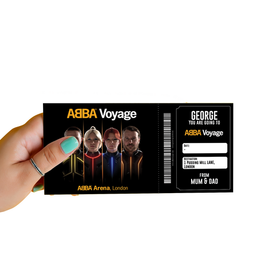 ABBA VOYAGE CONCERT ticket gift Birthday Surprise Any OCCASION Gift Ticket