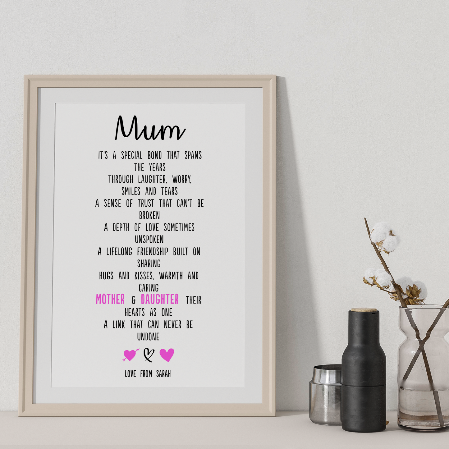 Birthday Print Personalised Gifts Best Mum Nanny Special Mummy Birthday Gift