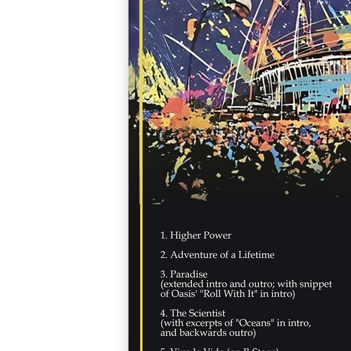 Coldplay Music Of The Spheres 2025 Poster Print UK London Tour Setlist Posters