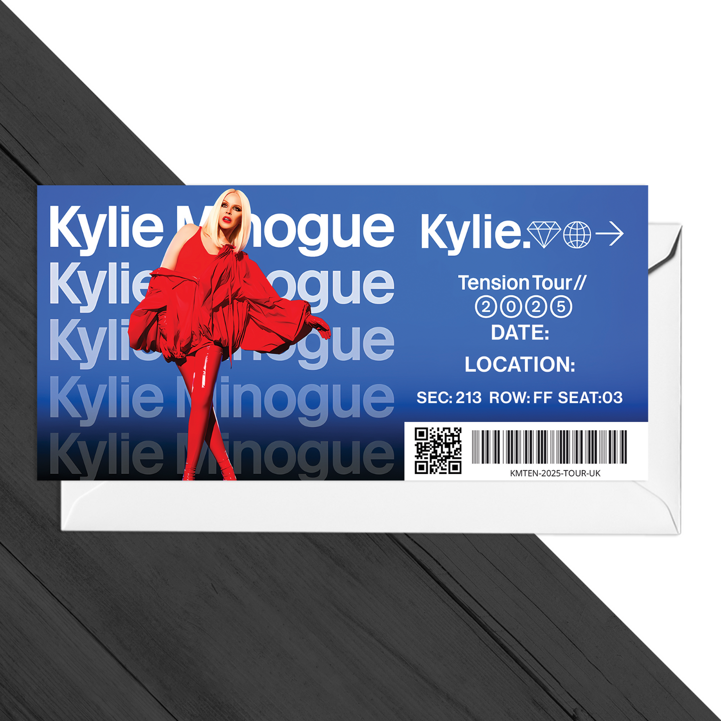 Kylie Minogue Music Concert Ticket Tension Tour 2025 Personalised Gift Keepsake