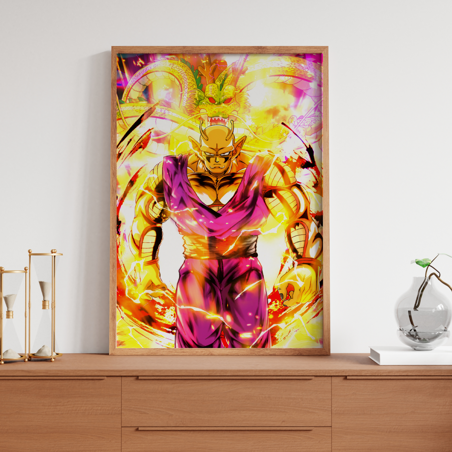Dragon Ball z Poster Orange Piccolo Print Manga Japanese Art Power Awakening