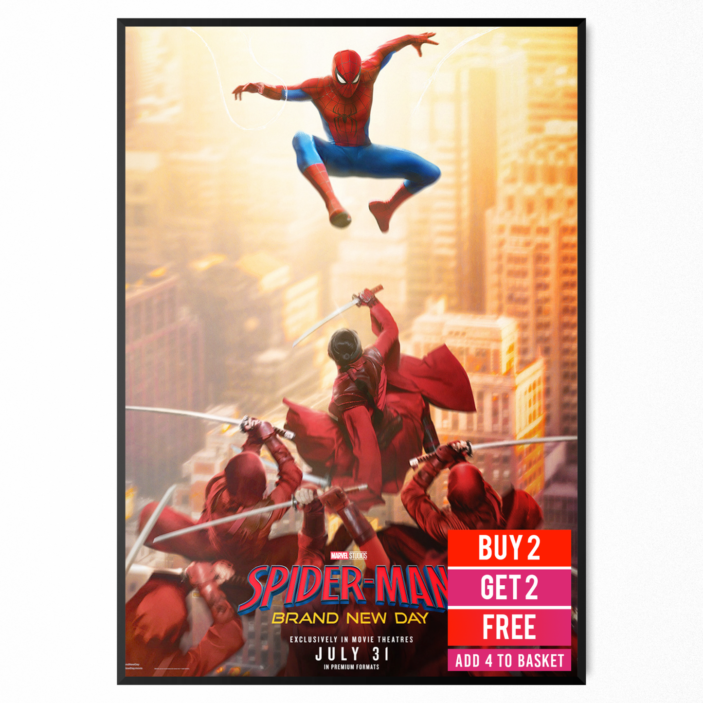 Spiderman Brand New Day Movie Poster Teaser Bedroom Home Cinema Decor A5-A3