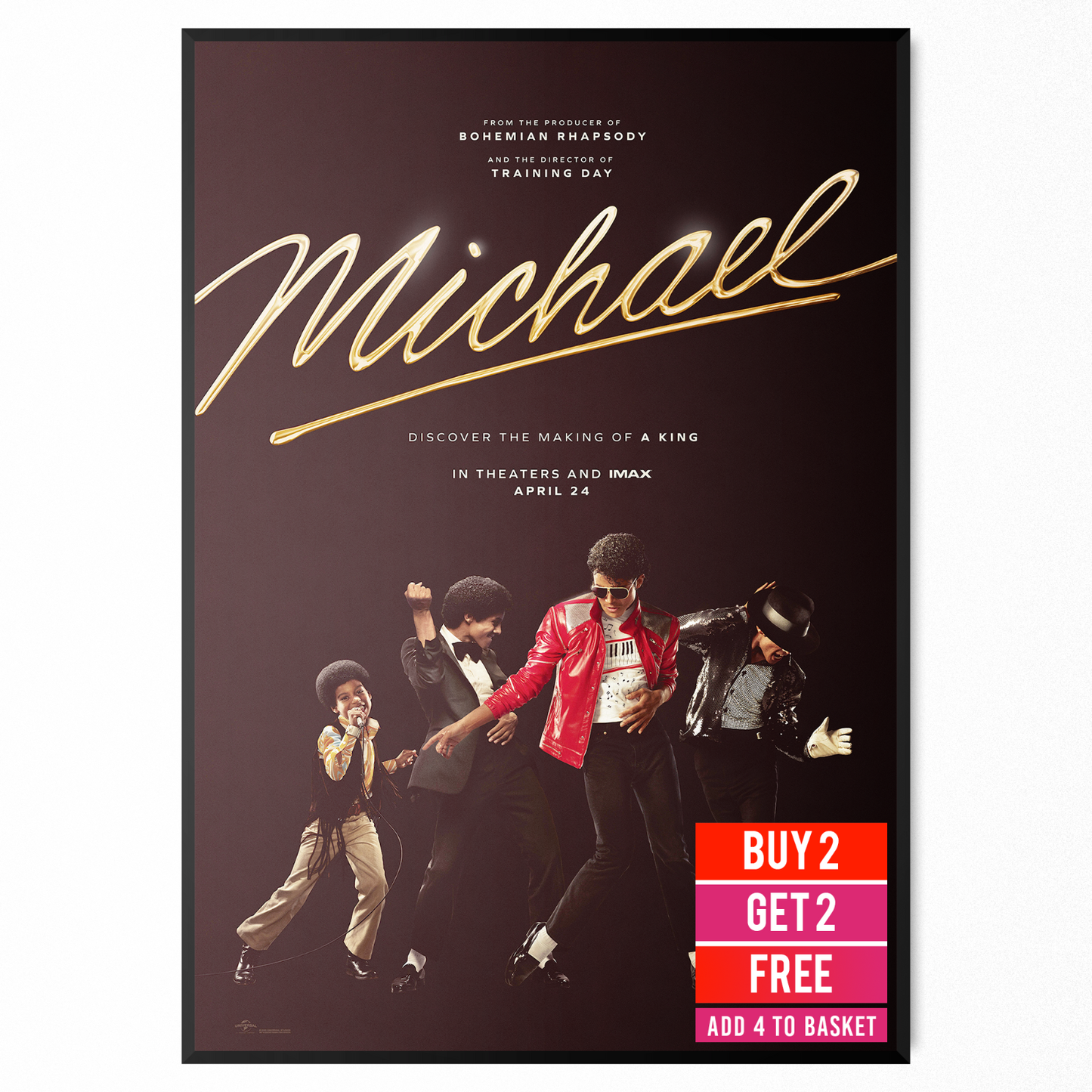 Michael 2026 Teaser Movie Poster A5 A4 A3 Bedroom Home Cinema Decor
