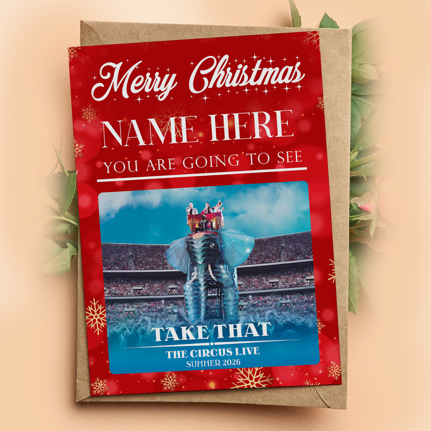 YOU ARE GOING TO SEE TAKE THAT - THE CIRCUS 2026 Personalised Christmas Card