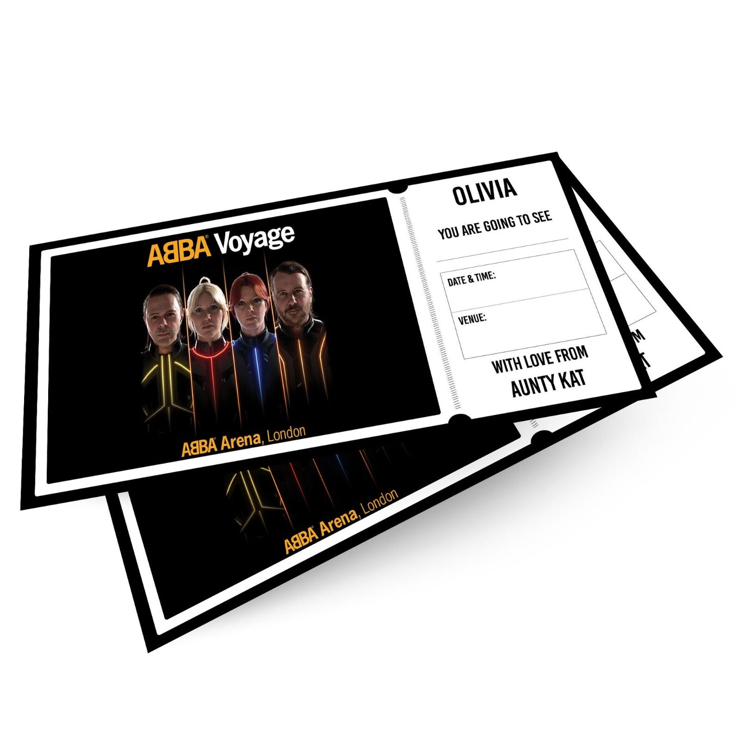 Abba Voyage Concert Ticket Gift Card YOURE GOING TO SEE Personalised Gift Card